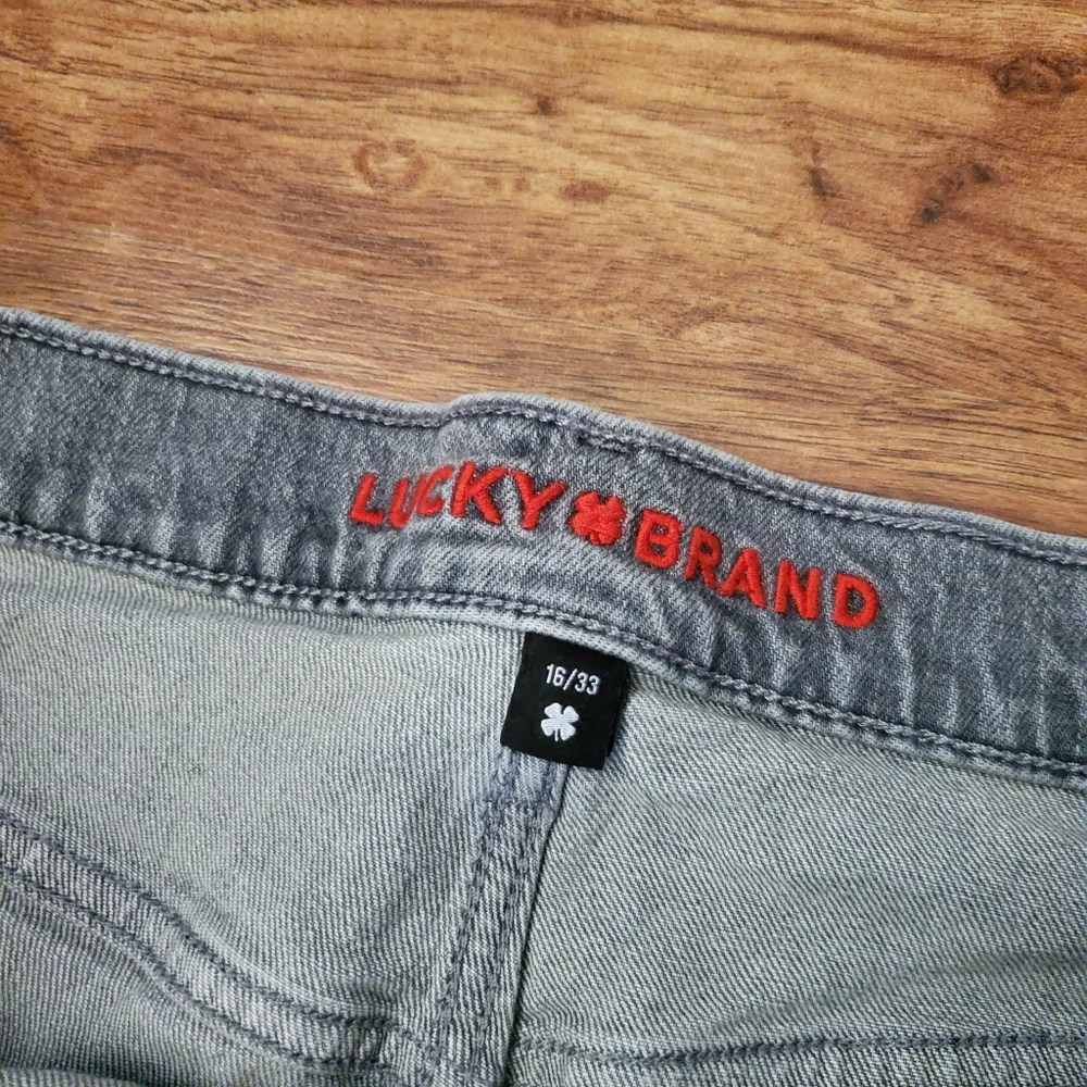 Lucky Brand Size 16/33 90s Loose High Rise Crop Gray Jeans - Picture 6 of 9
